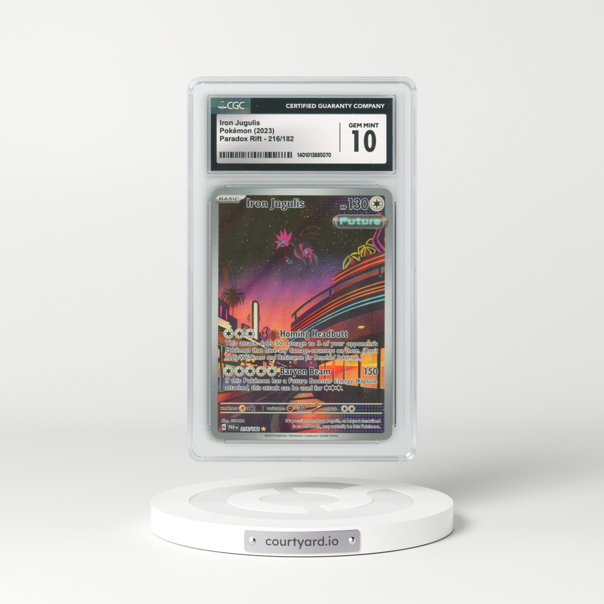 2023 Paradox Rift - PAR EN #216/182 Iron Jugulis - Illustration Rare Holo (CGC 10 GEM MINT)