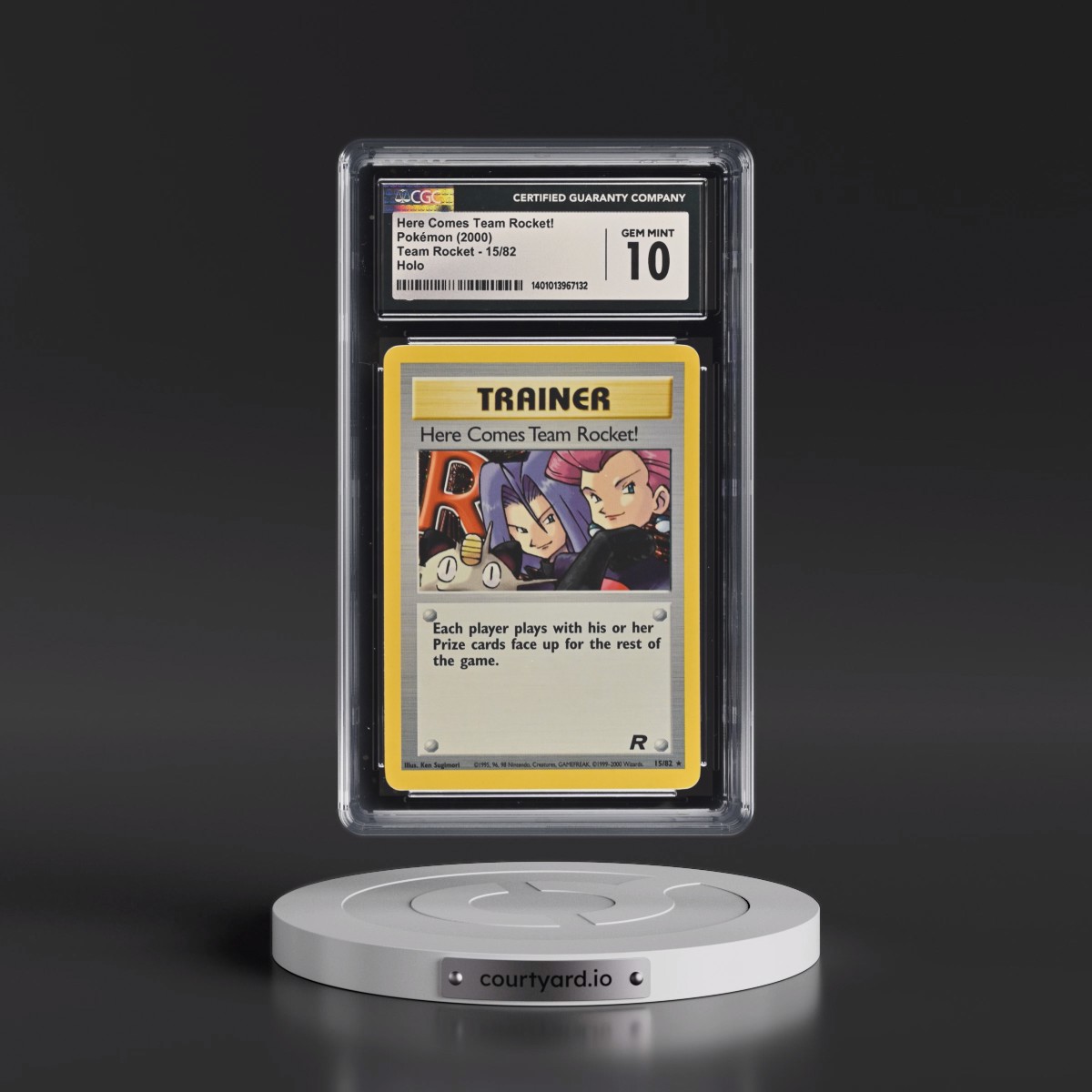 1999 Team Rocket #15/82 Here Comes Team Rocket! - Holo (CGC 10 GEM MINT)