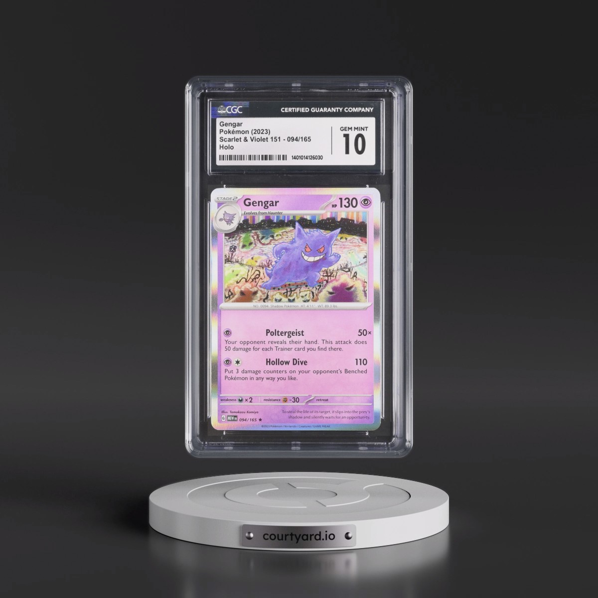 2023 Scarlet & Violet 151 - MEW EN Gengar - Holo #094/165 CGC 10