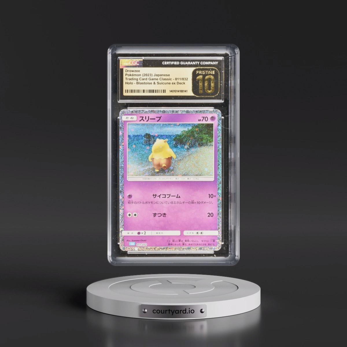2023 Trading Card Game Classic - CLF, CLL, CLK #011/032 Drowzee - Blastoise & Suicune ex Deck - CLK Holo (CGC 10 PRISTINE)