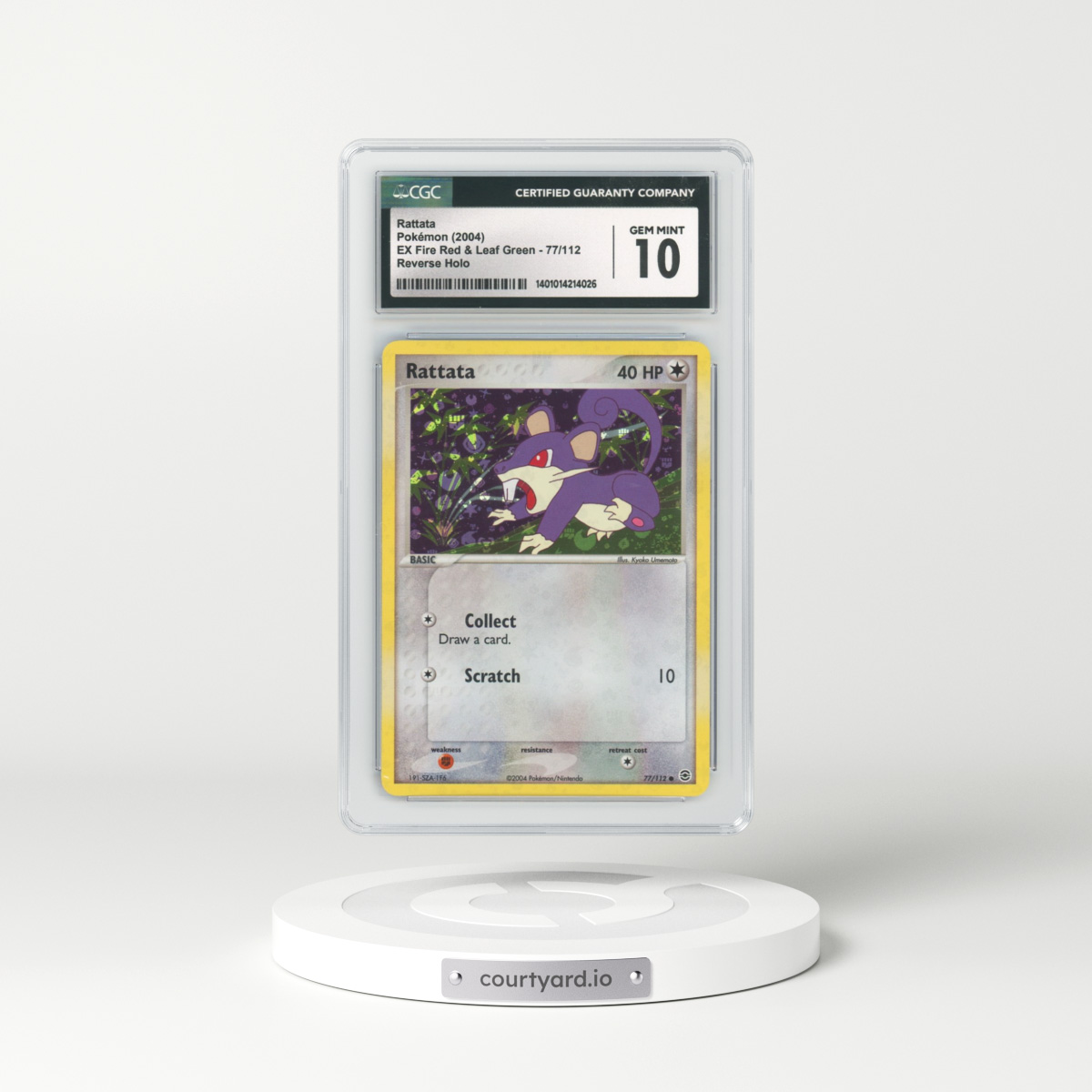 2004 EX FireRed & LeafGreen #77 Rattata - Holo (CGC 10 GEM MINT)