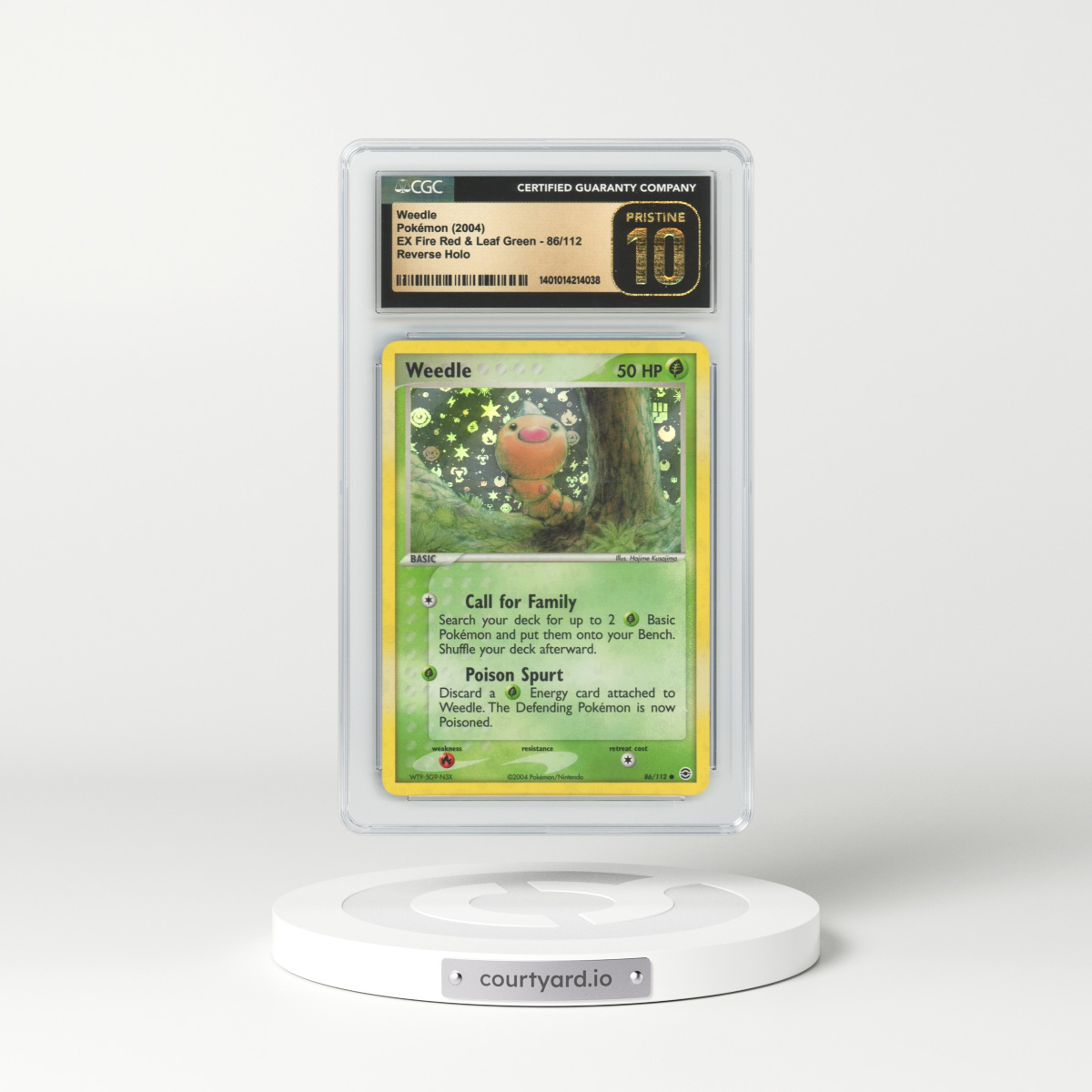 2004 EX FireRed & LeafGreen #86 Weedle - Holo (CGC 10 PRISTINE)