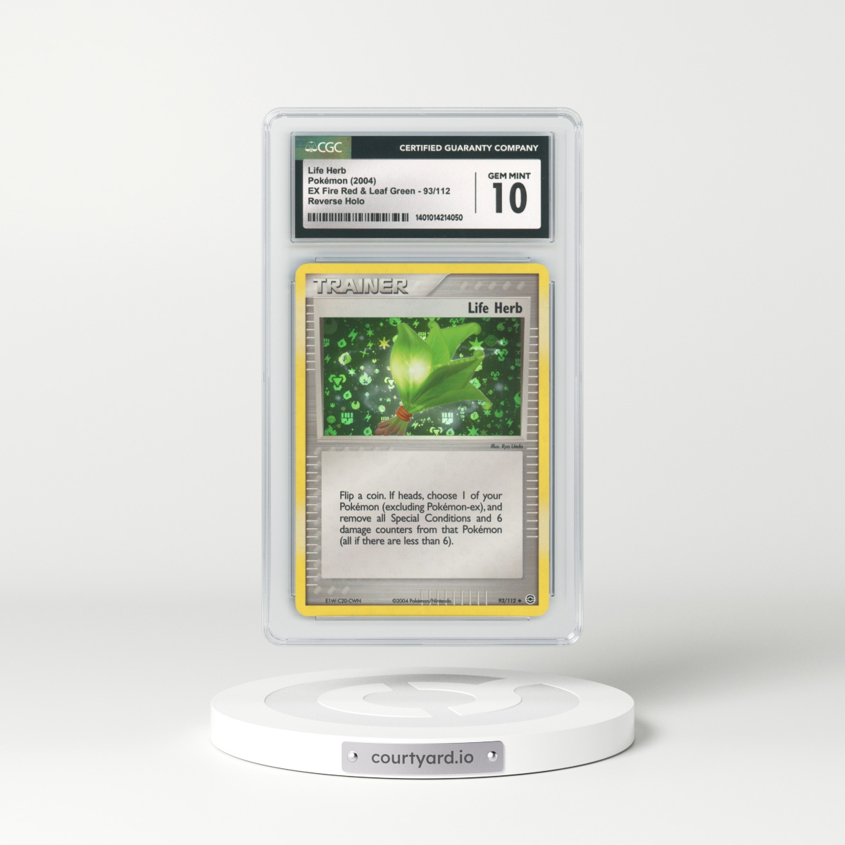 2004 EX FireRed & LeafGreen #93 Life Herb - Holo (CGC 10 GEM MINT)
