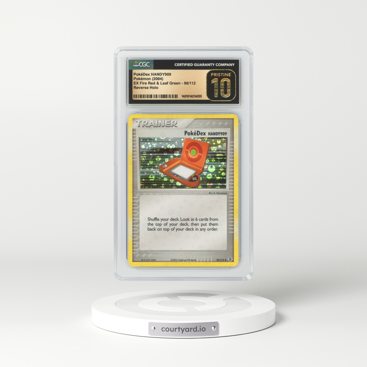 2004 EX FireRed & LeafGreen #96 PokeDex Handy 909 - Holo (CGC 10 PRISTINE)