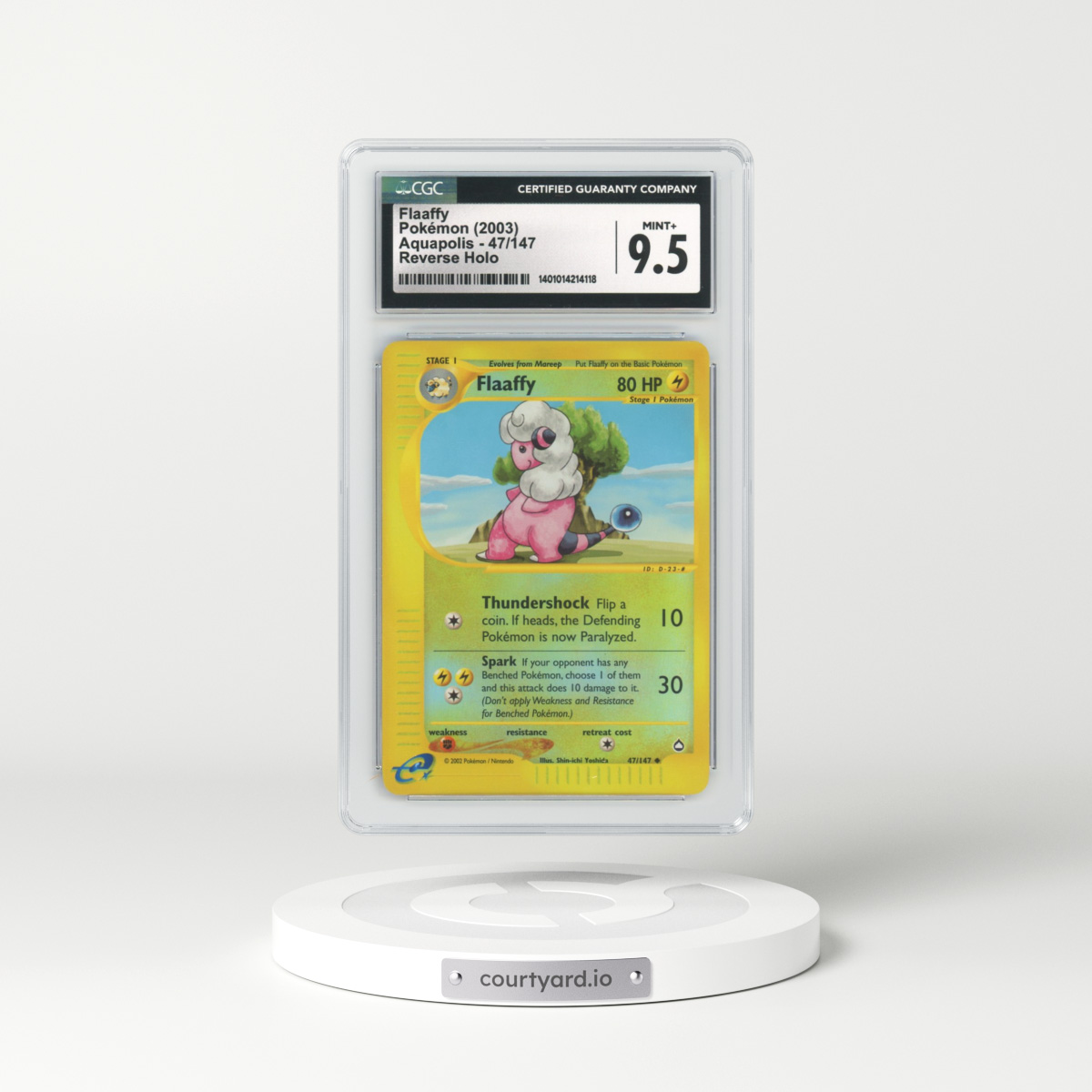 2003 Aquapolis #47 Flaaffy - Holo e-Card Symbol (CGC 9.5 MINT+)