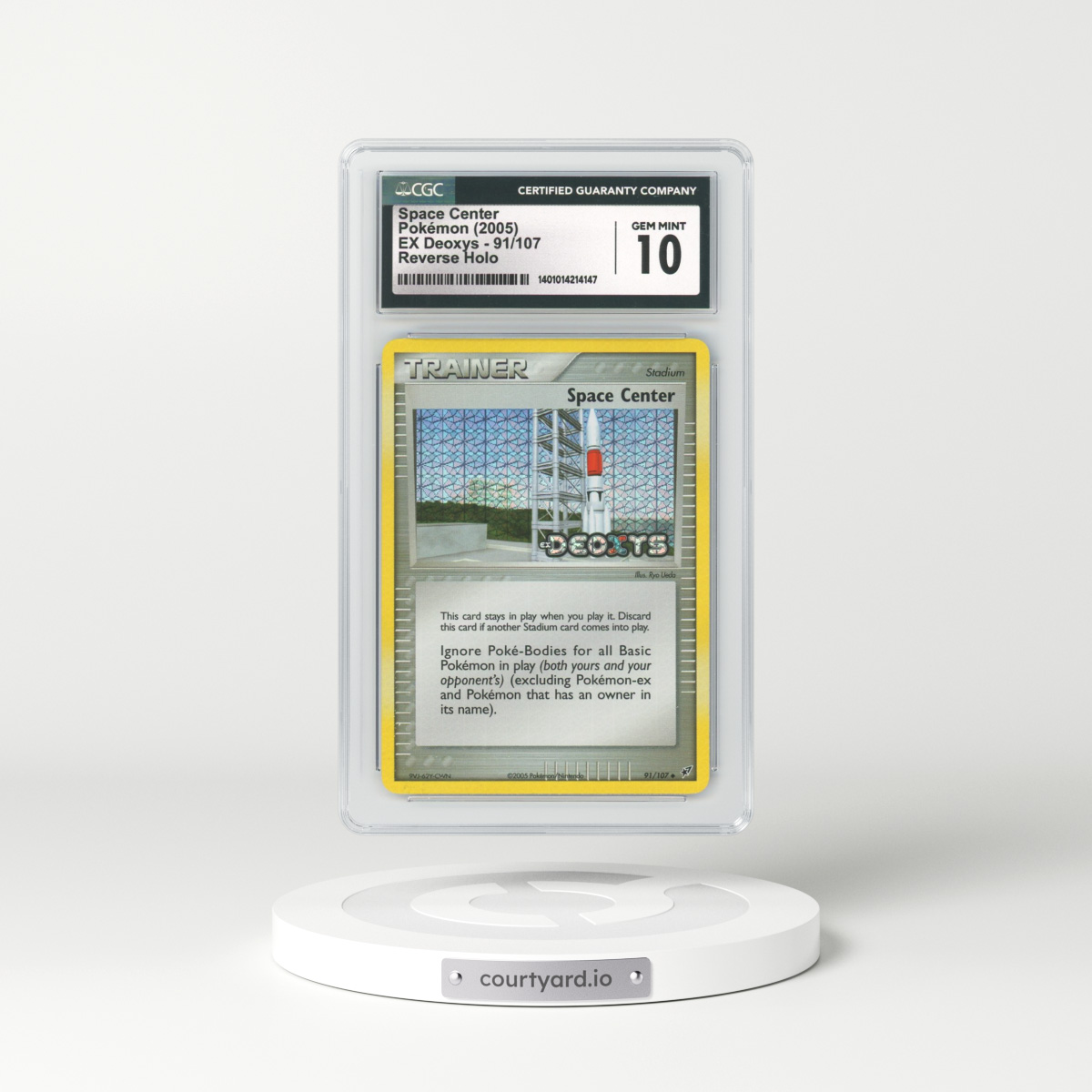 2005 EX Deoxys #91 Space Center - Holo (CGC 10 GEM MINT)