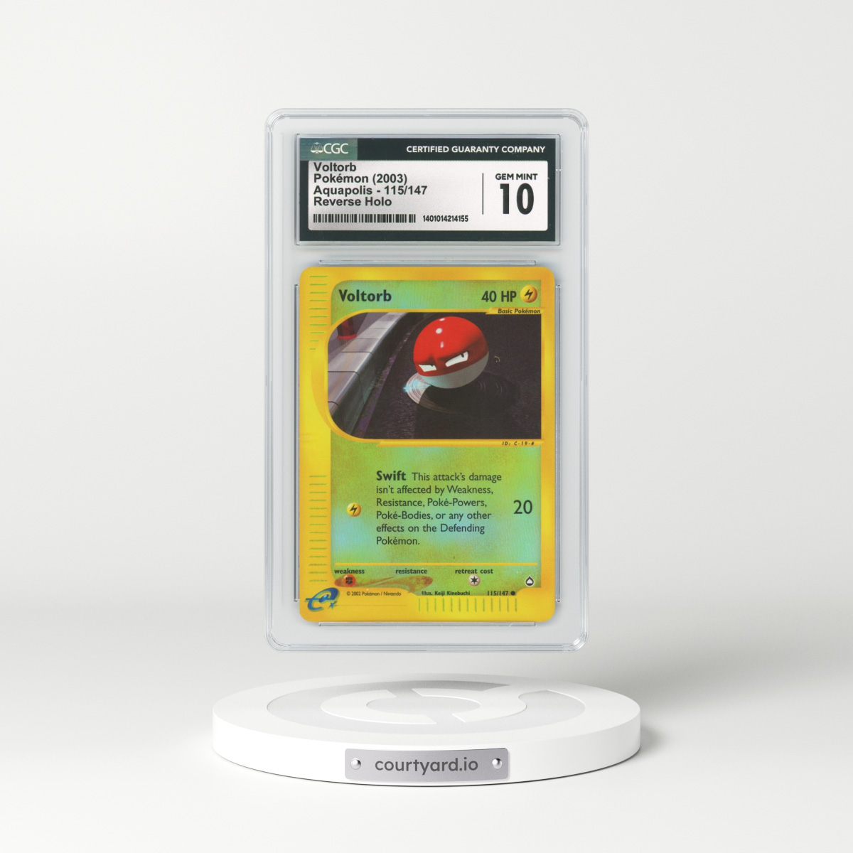 2003 Aquapolis #115 Voltorb - Holo (CGC 10 GEM MINT)