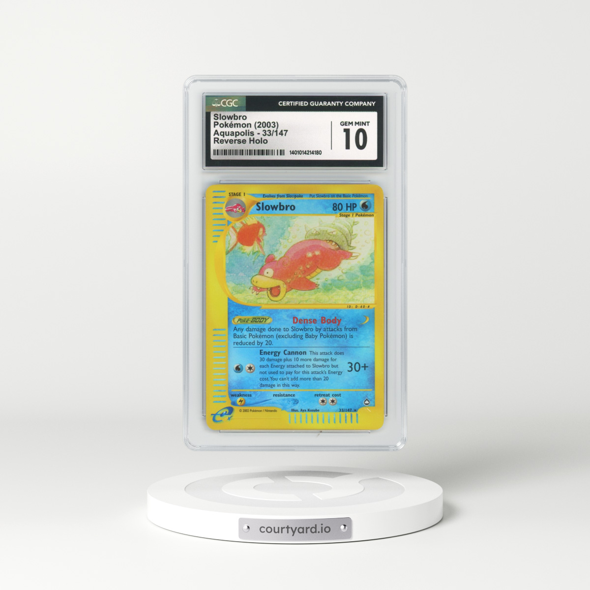 2003 Aquapolis #33 Slowbro - Holo (CGC 10 GEM MINT)