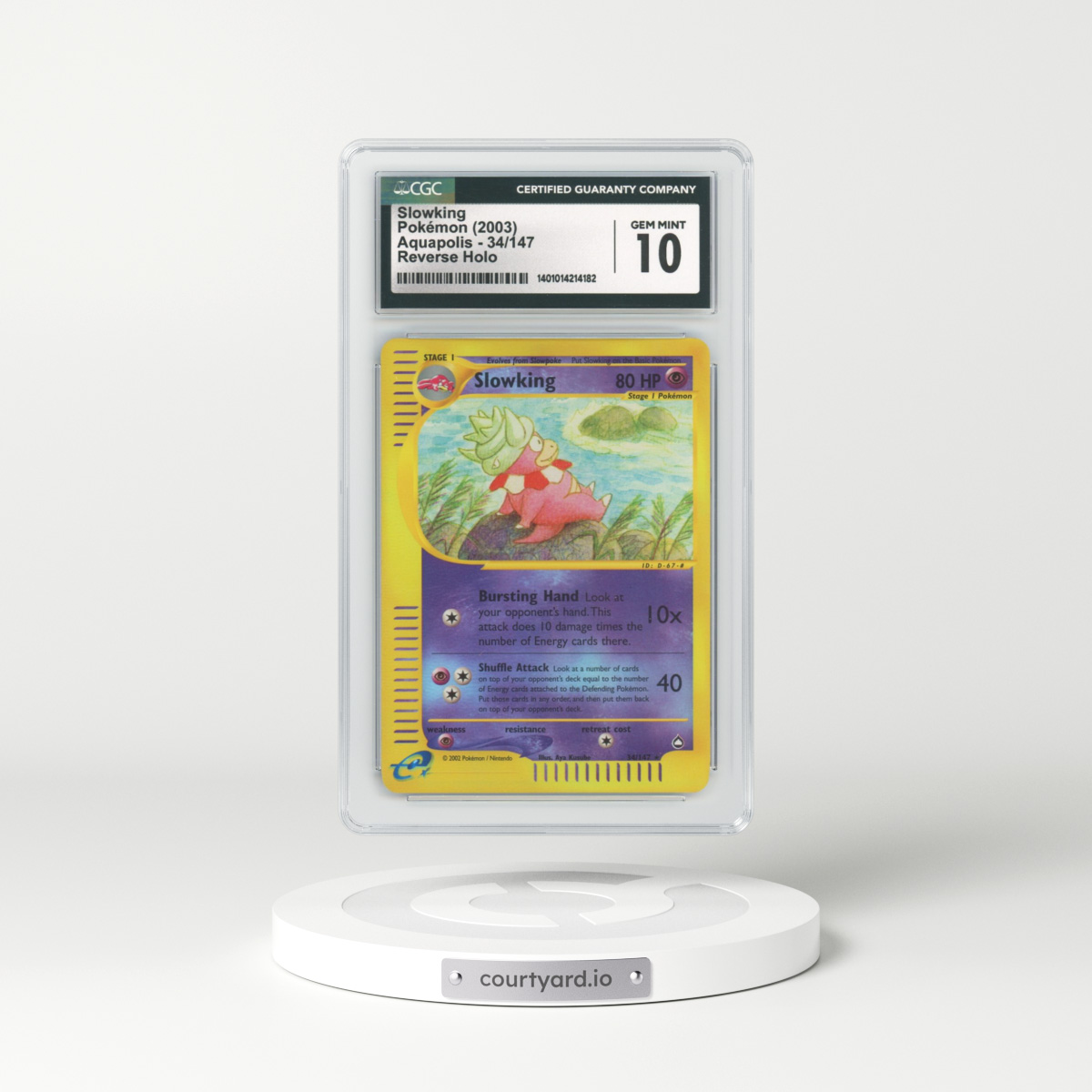 2003 Aquapolis #34 Slowking - Holo e-Card Symbol (CGC 10 GEM MINT)