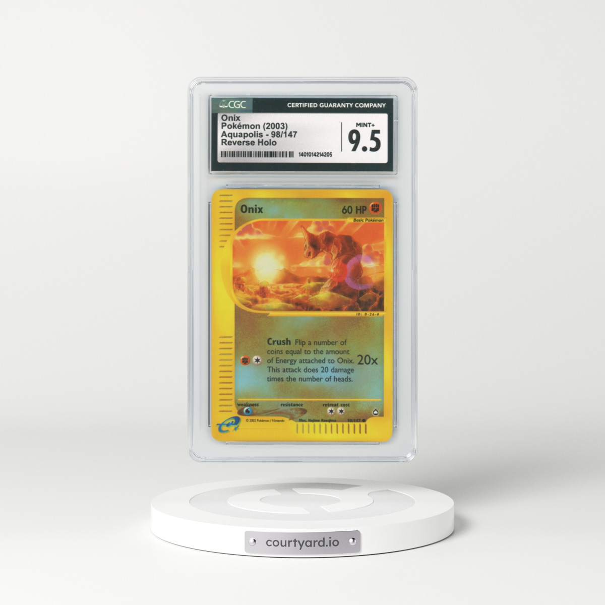 2003 Aquapolis #98 Onix - Holo (CGC 9.5 MINT+)