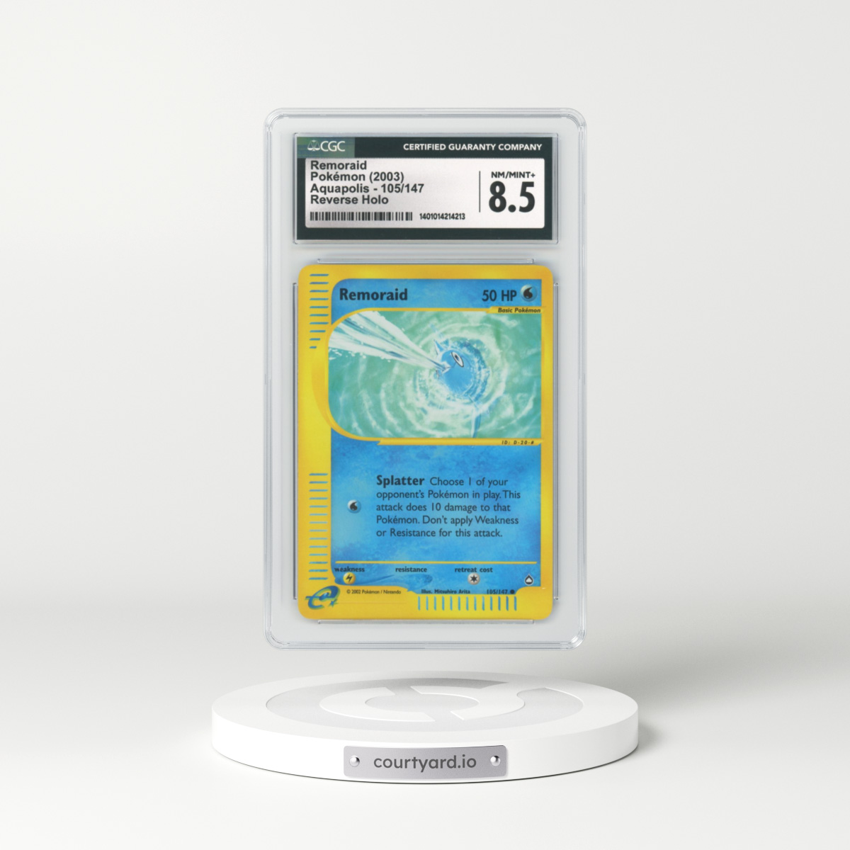2003 Aquapolis #105 Remoraid - Holo e-Card Symbol (CGC 8.5 NM-MT+)