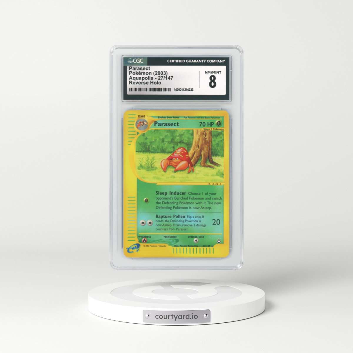 2003 Aquapolis #27 Parasect - Holo e-Card Symbol (CGC 8 NM-MT)