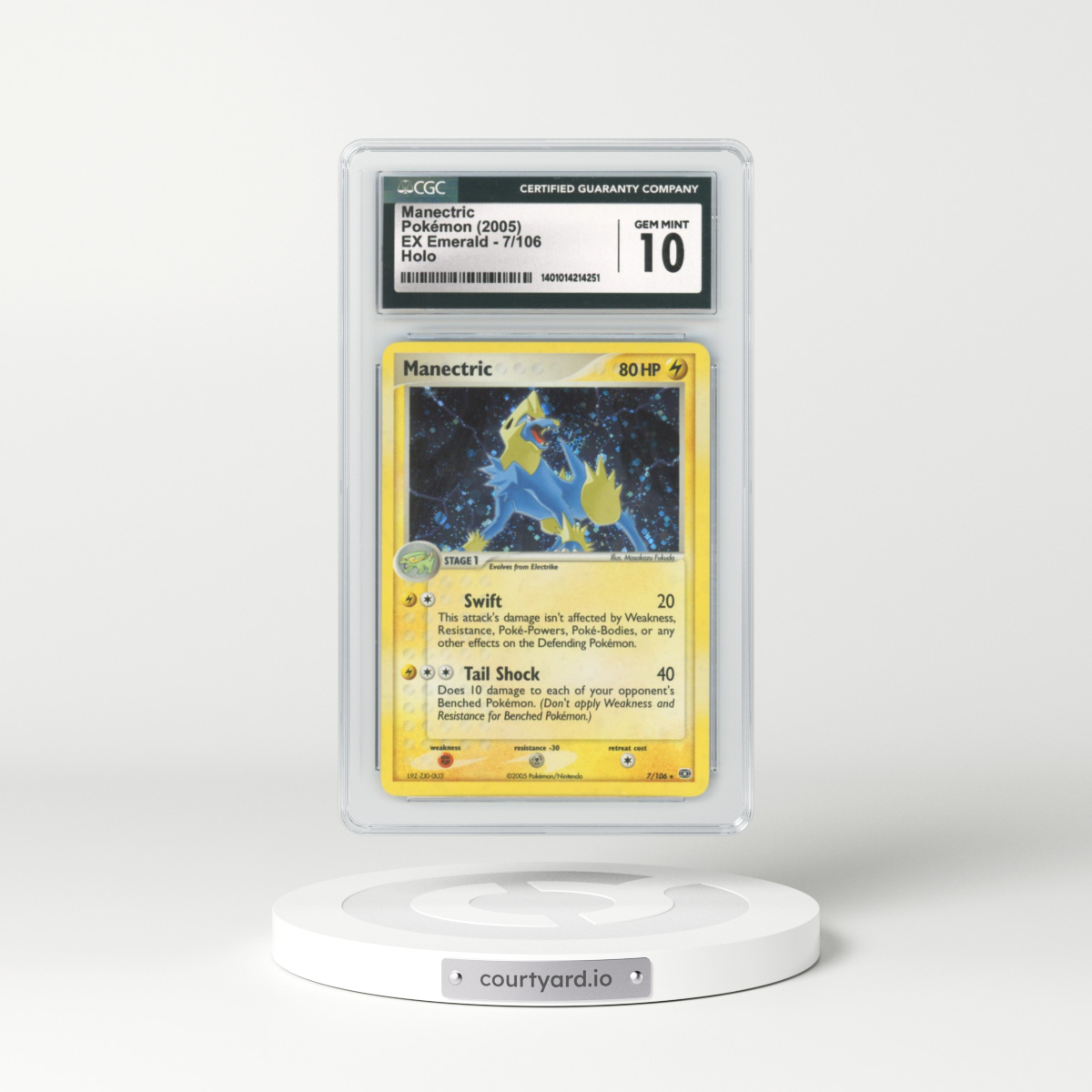 2005 EX Emerald #7 Manectric - Holo (CGC 10 GEM MINT)