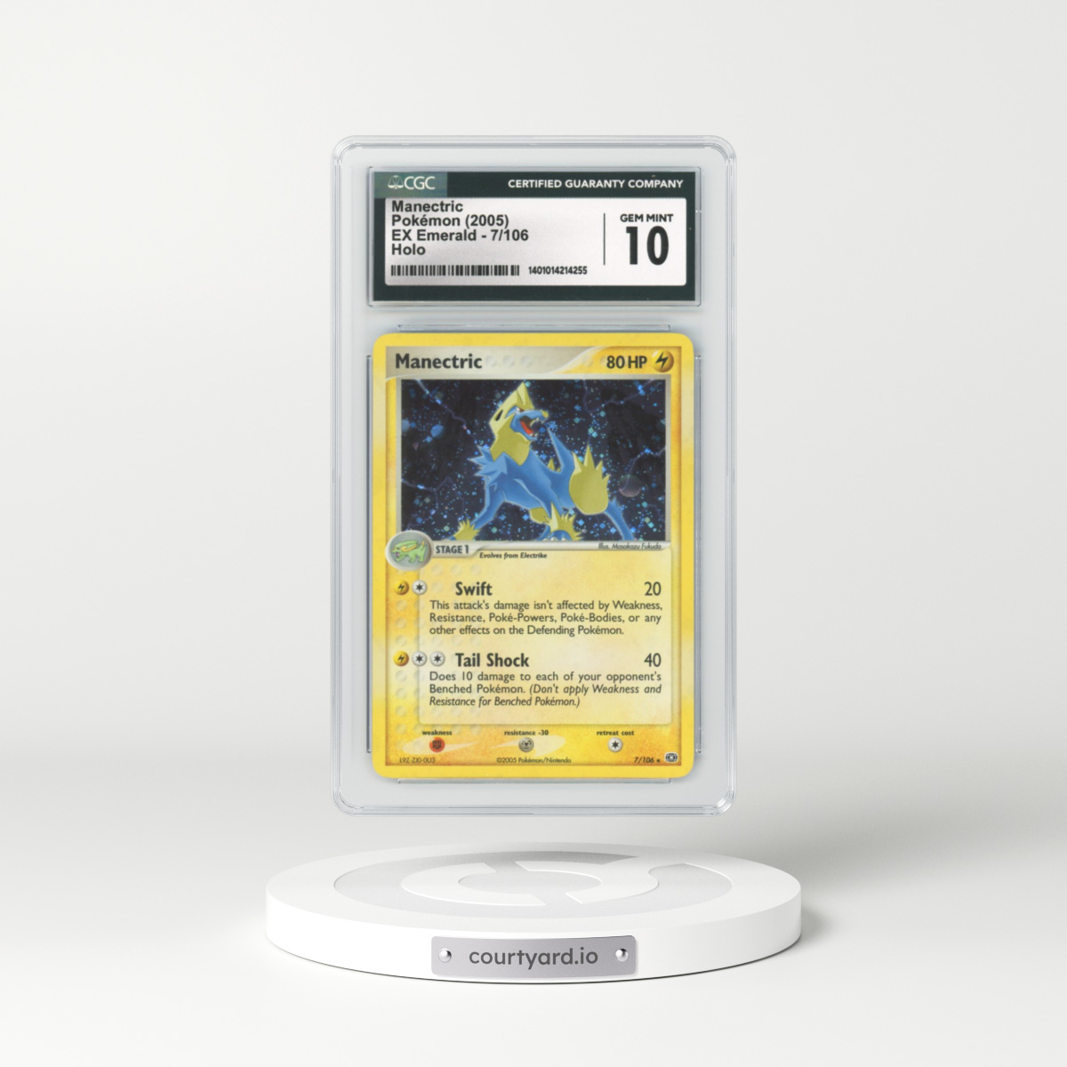2005 EX Emerald #7 Manectric - Holo (CGC 10 GEM MINT)