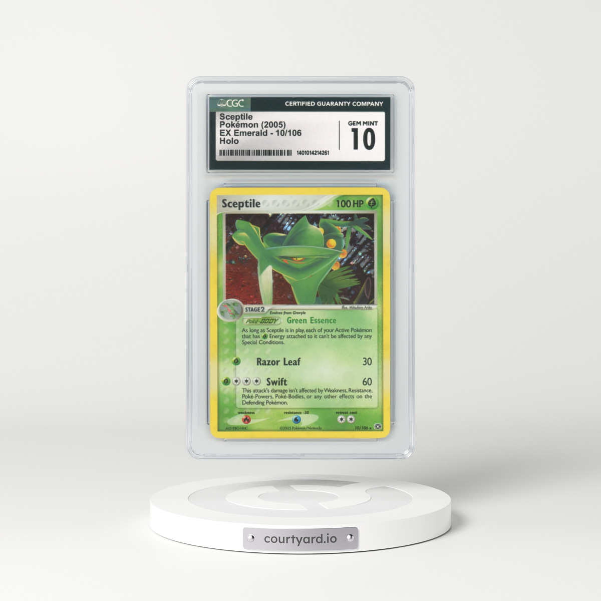 2005 EX Emerald #10 Sceptile - Holo (CGC 10 GEM MINT)