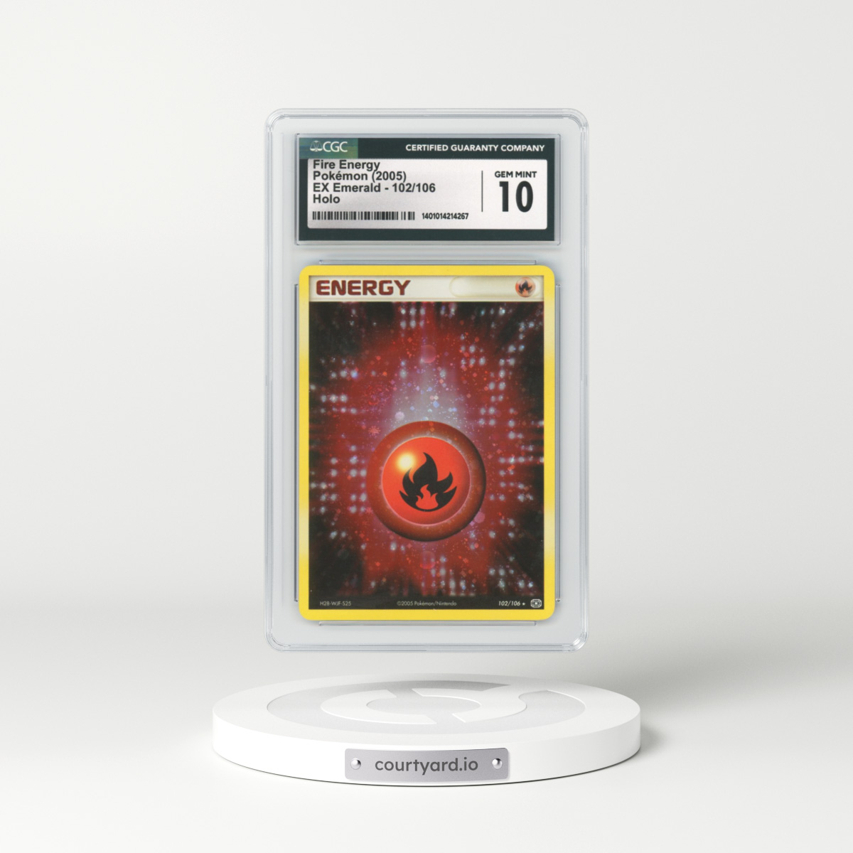 2005 EX Emerald #102 Fire Energy - Holo (CGC 10 GEM MINT)