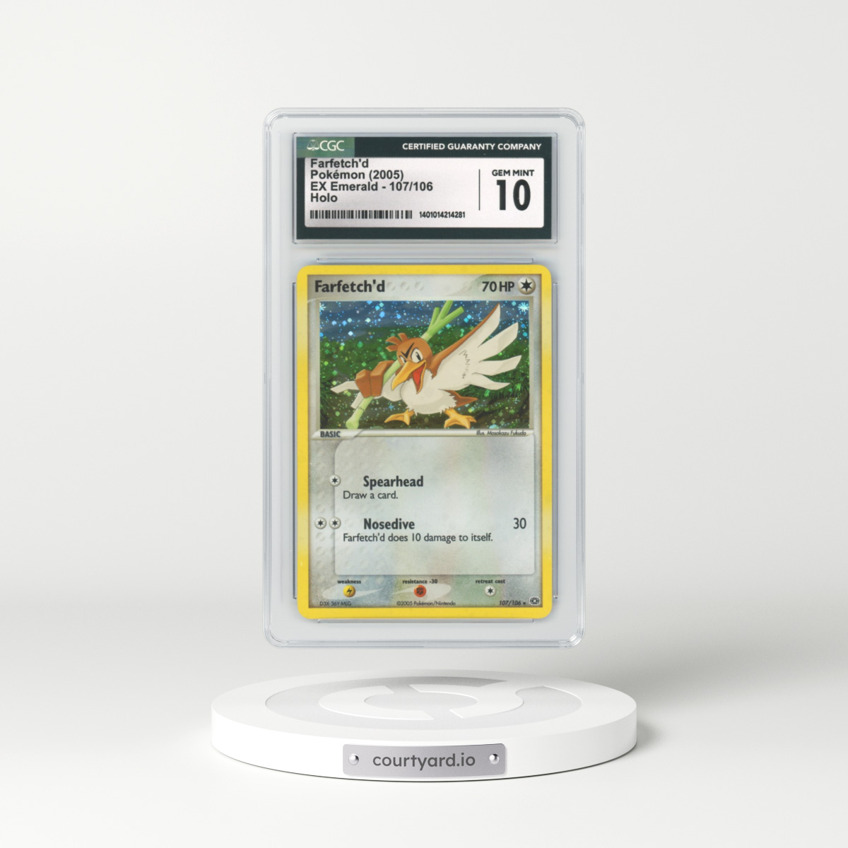 2005 EX Emerald #107 Farfetch'd - Holo (CGC 10 GEM MINT)