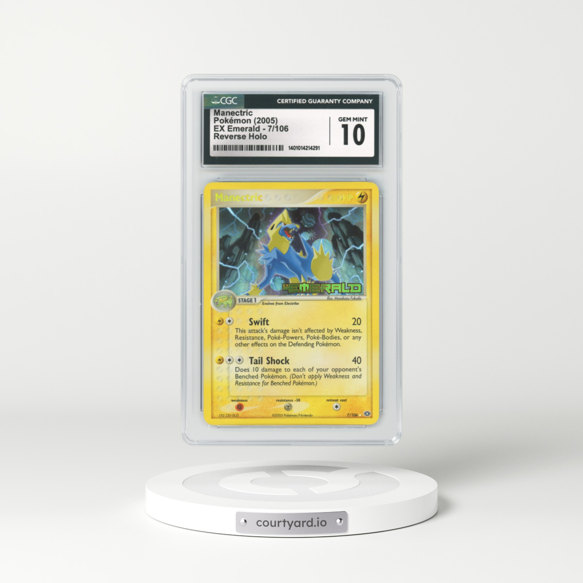 2005 EX Emerald #7 Manectric - Holo (CGC 10 GEM MINT)