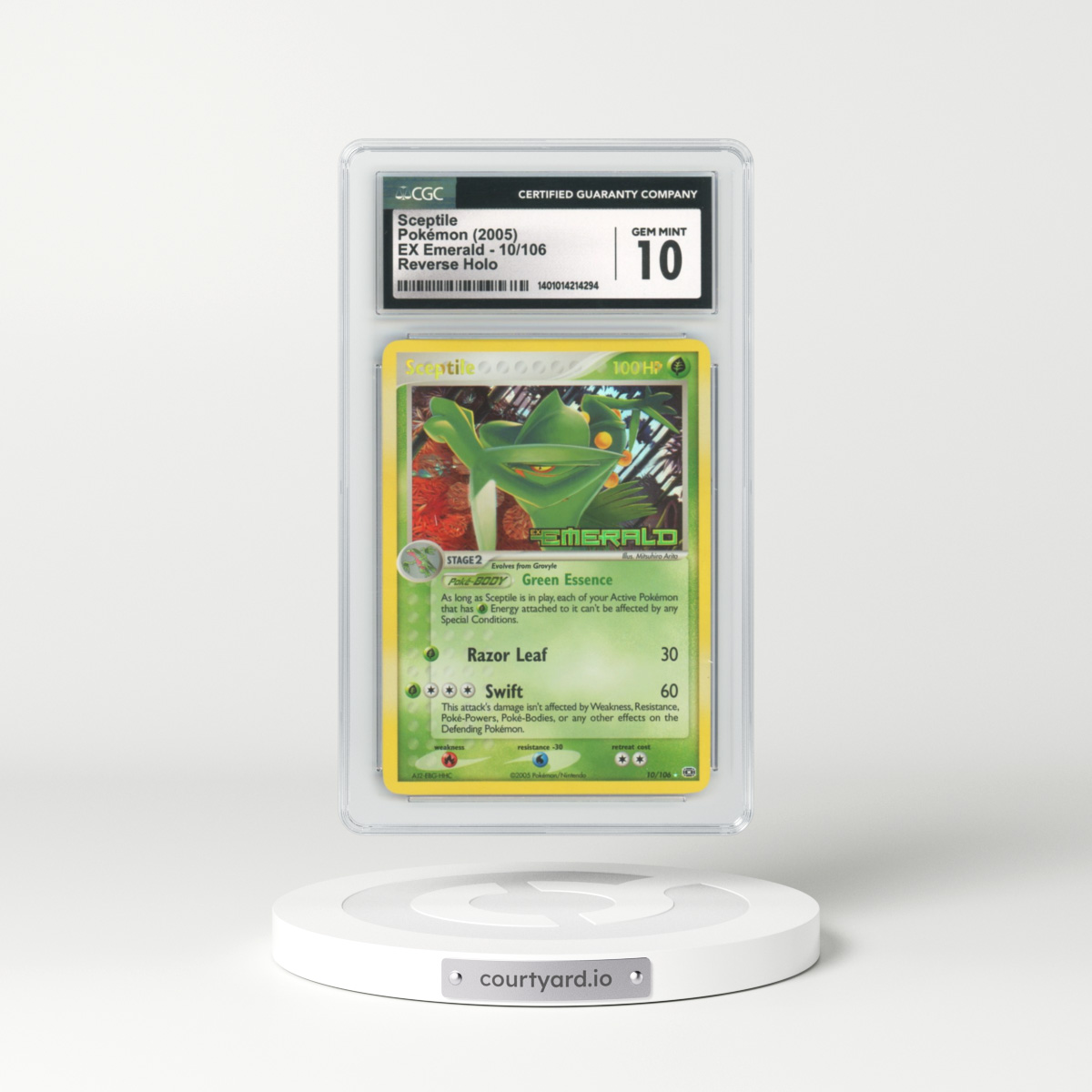 2005 EX Emerald #10 Sceptile - Holo (CGC 10 GEM MINT)