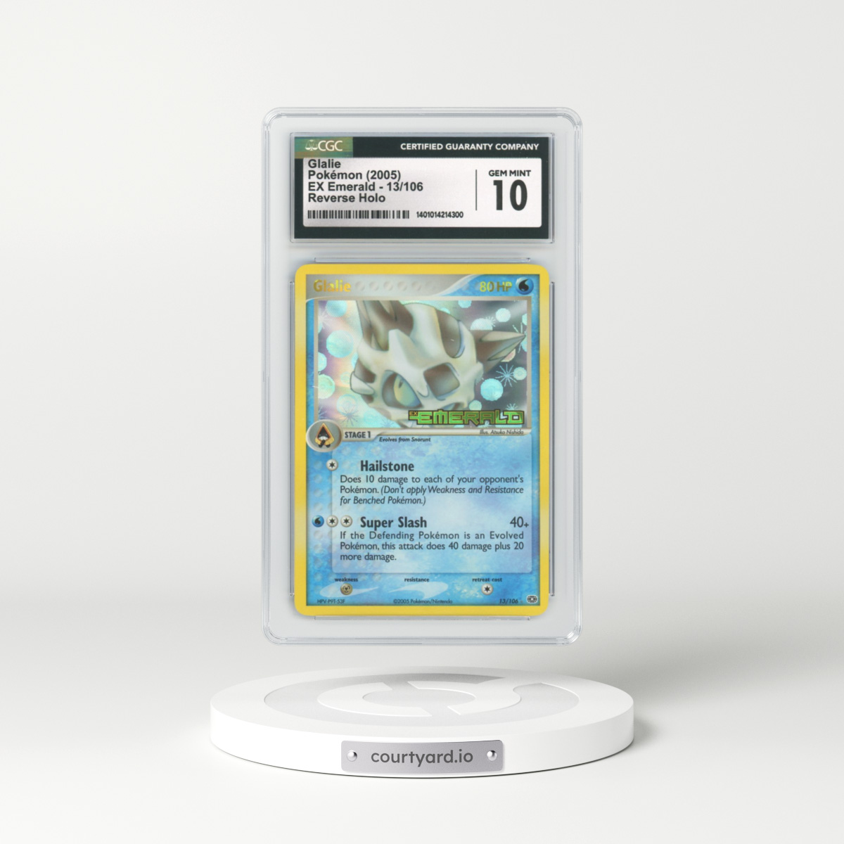 2005 EX Emerald #13 Glalie - Holo (CGC 10 GEM MINT)