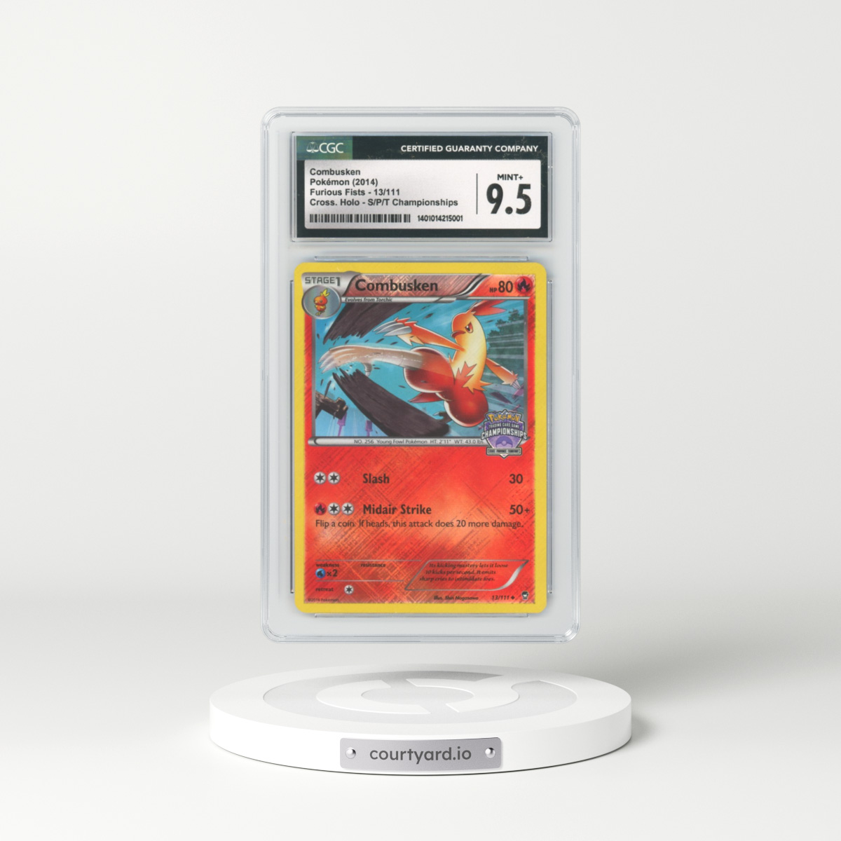2014 Furious Fists #13 Combusken - Holo (CGC 9.5 MINT+)