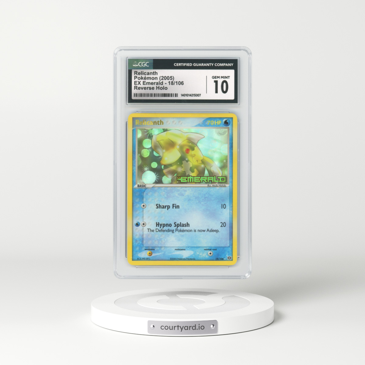 2005 EX Emerald #18 Relicanth - Holo (CGC 10 GEM MINT)