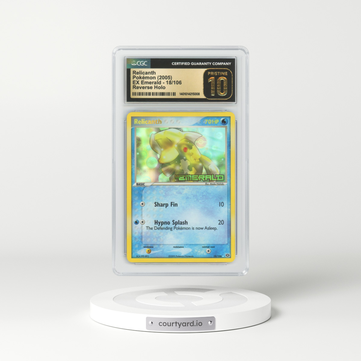2005 EX Emerald #18 Relicanth - Holo (CGC 10 PRISTINE)