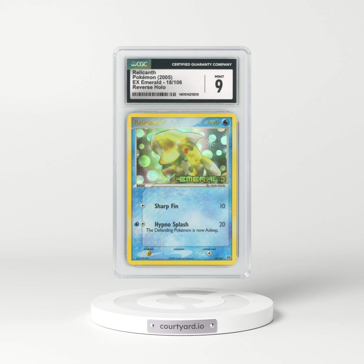 2005 EX Emerald #18 Relicanth - Holo (CGC 9 MINT)