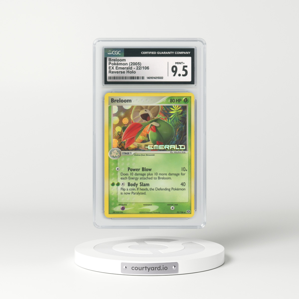 2005 EX Emerald #22 Breloom - Holo (CGC 9.5 MINT+)