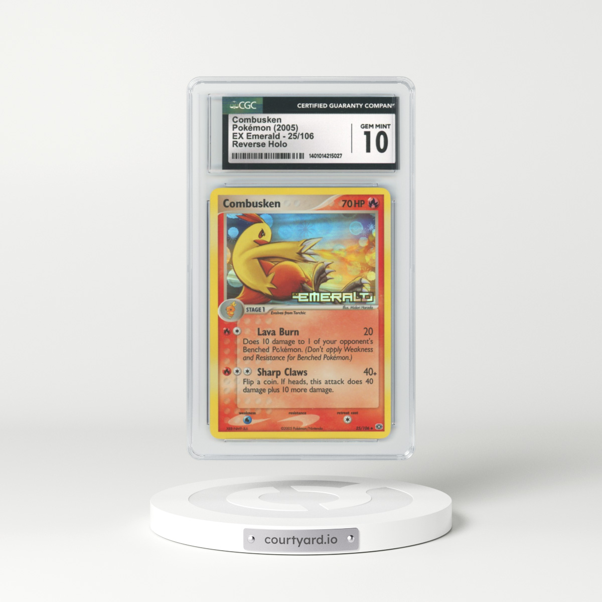 2005 EX Emerald #25 Combusken - Holo (CGC 10 GEM MINT)