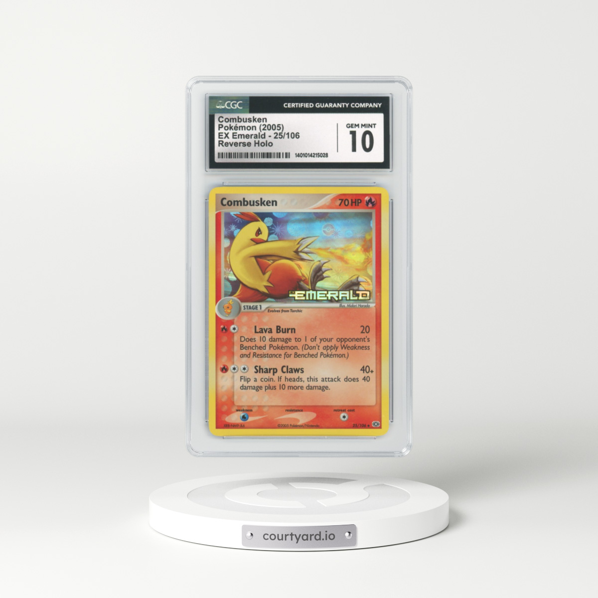2005 EX Emerald #25 Combusken - Holo (CGC 10 GEM MINT)