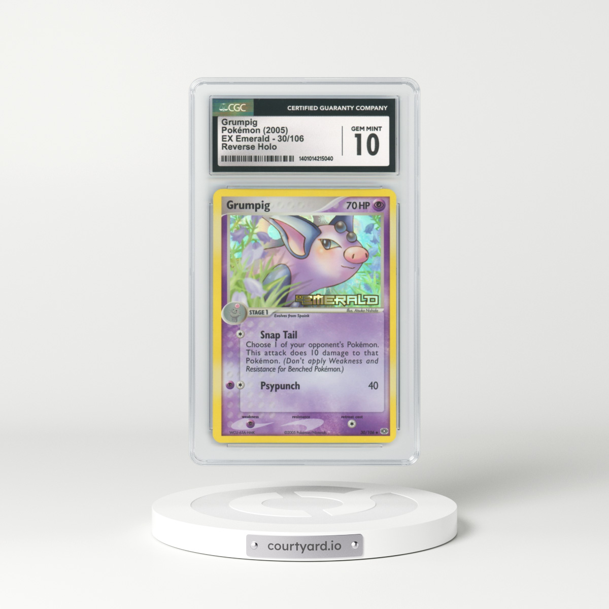 2005 EX Emerald #30 Grumpig - Holo (CGC 10 GEM MINT)