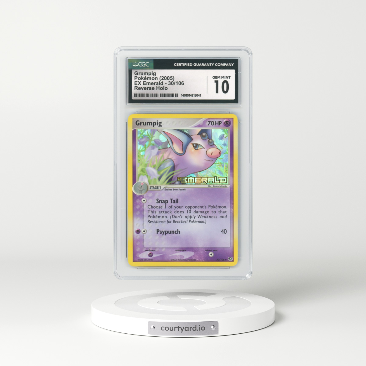 2005 EX Emerald #30 Grumpig - Holo (CGC 10 GEM MINT)