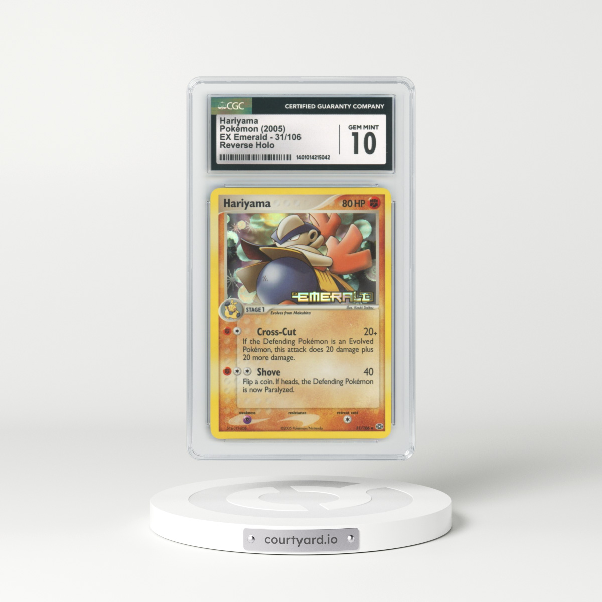 2005 EX Emerald #31 Hariyama - Holo (CGC 10 GEM MINT)