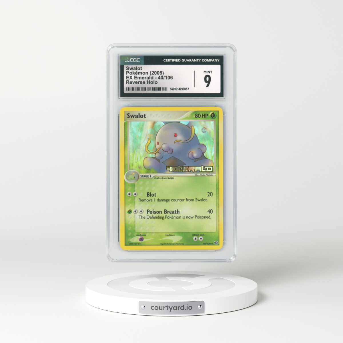 2005 EX Emerald #40 Swalot - Holo (CGC 9 MINT)