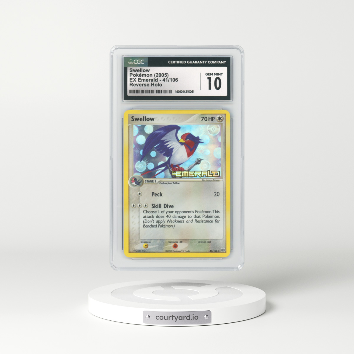 2005 EX Emerald #41 Swellow - Holo (CGC 10 GEM MINT)
