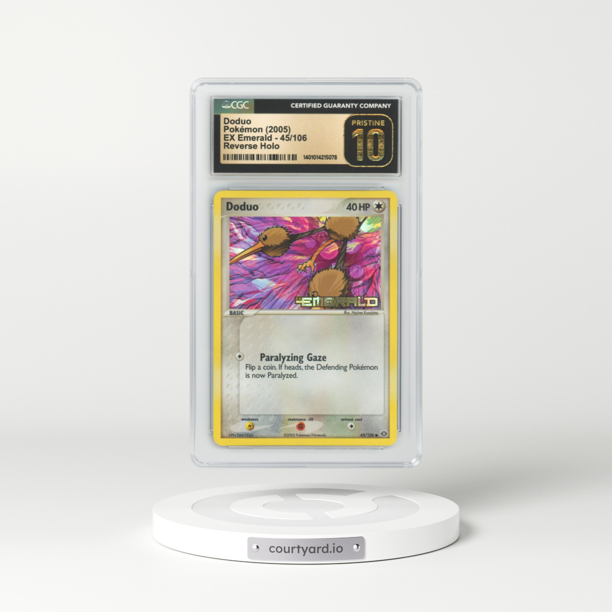 2005 EX Emerald #45 Doduo - Holo (CGC 10 PRISTINE)