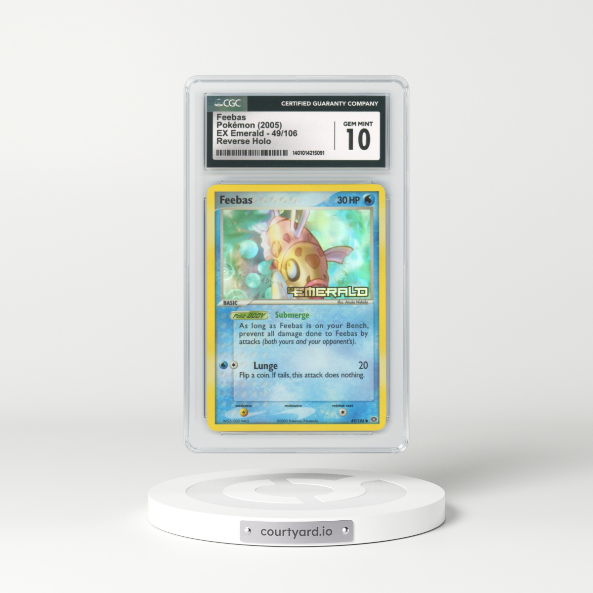 2005 EX Emerald #49 Feebas - Holo (CGC 10 GEM MINT)
