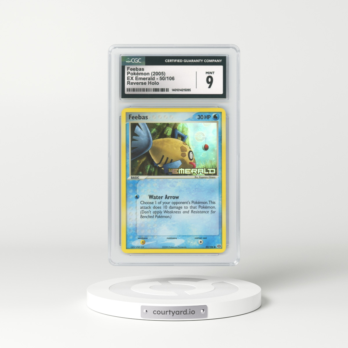 2005 EX Emerald #50 Feebas - Holo (CGC 9 MINT)