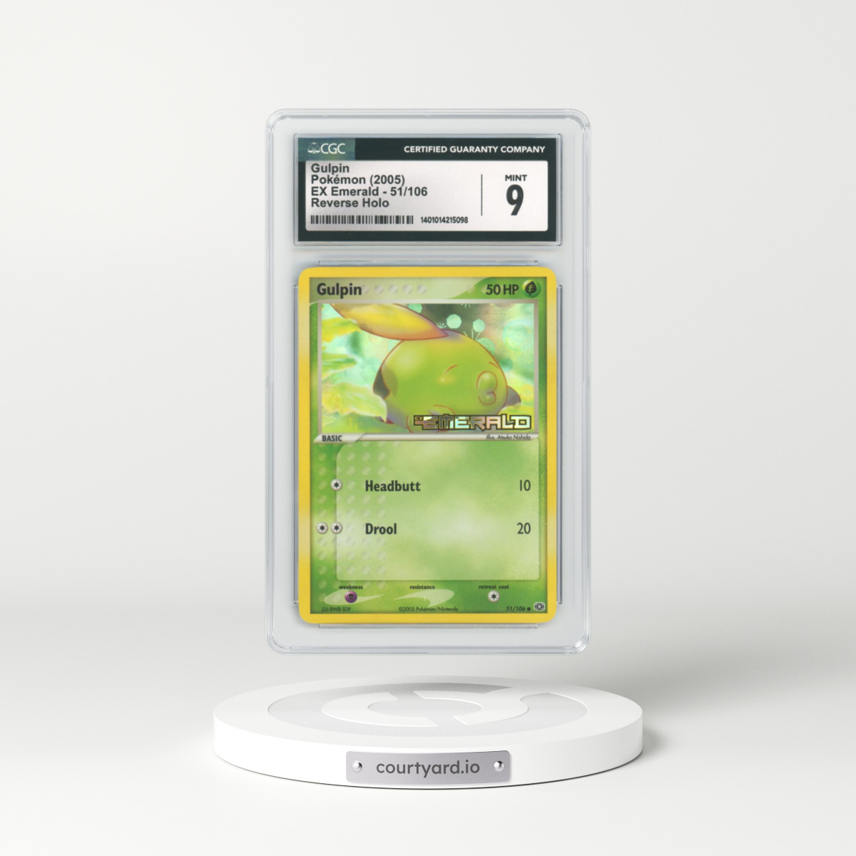 2005 EX Emerald #51 Gulpin - Holo (CGC 9 MINT)