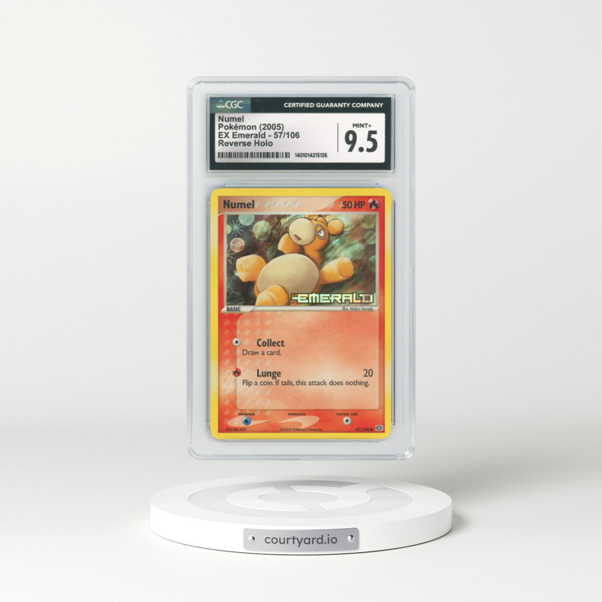 2005 EX Emerald #57 Numel - Holo (CGC 9.5 MINT+)