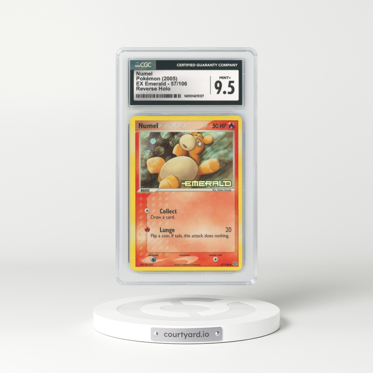 2005 EX Emerald #57 Numel - Holo (CGC 9.5 MINT+)