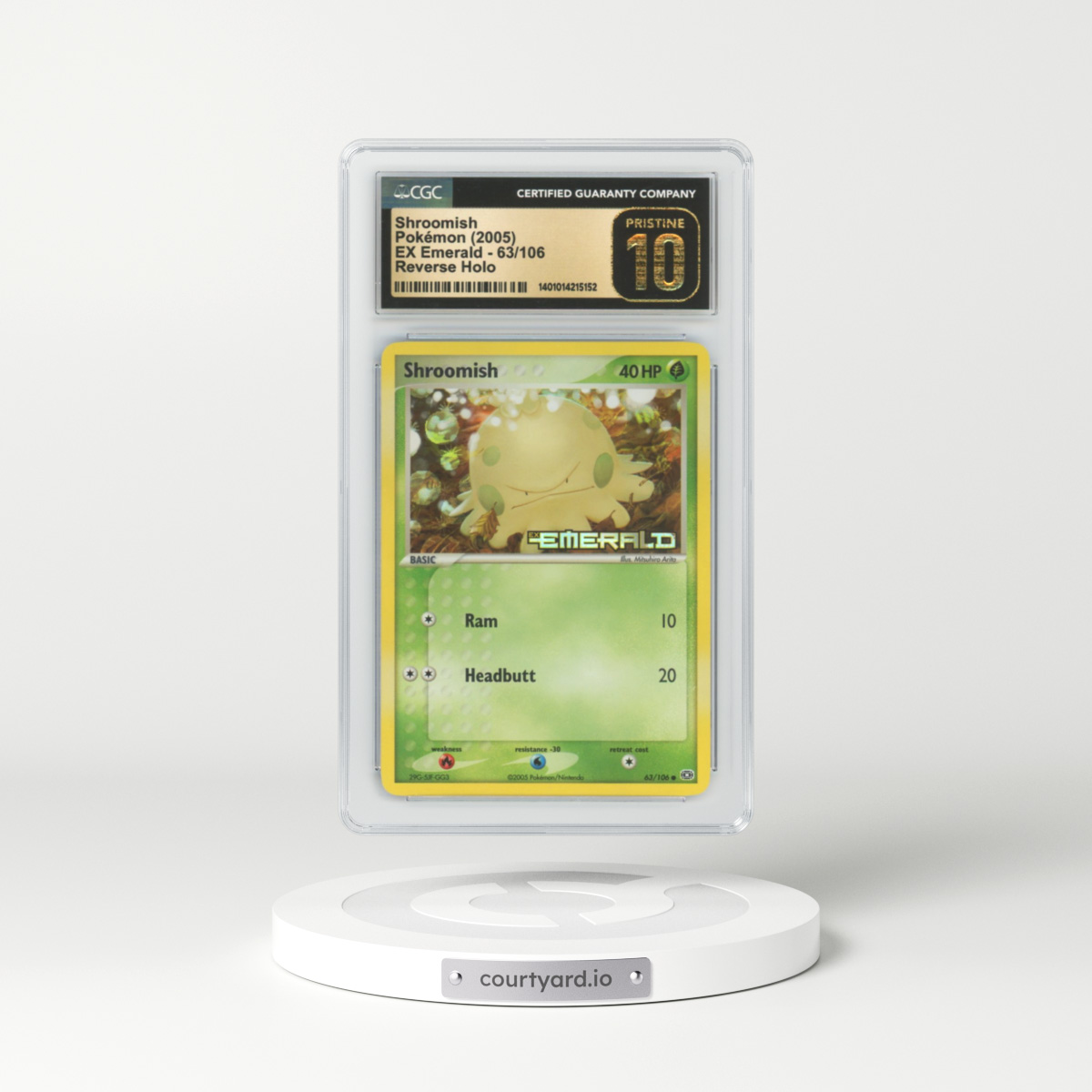 2005 EX Emerald #63 Shroomish - Holo (CGC 10 PRISTINE)