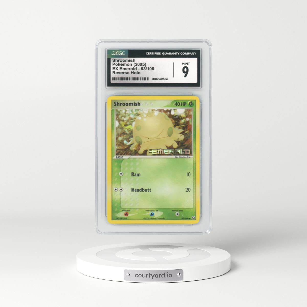 2005 EX Emerald #63 Shroomish - Holo (CGC 9 MINT)