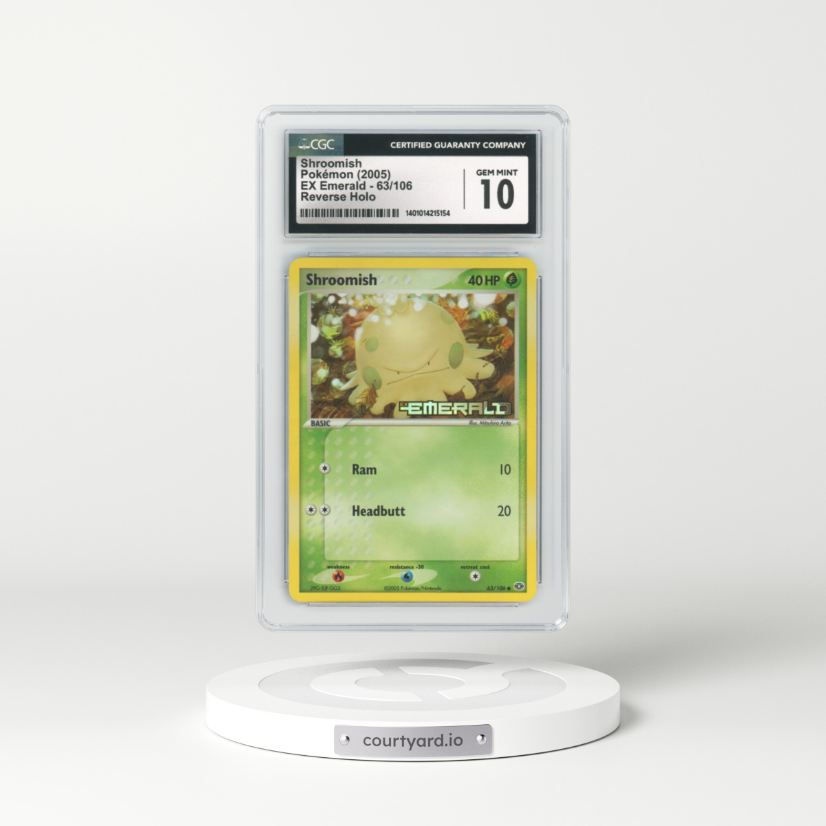 2005 EX Emerald #63 Shroomish - Holo (CGC 10 GEM MINT)