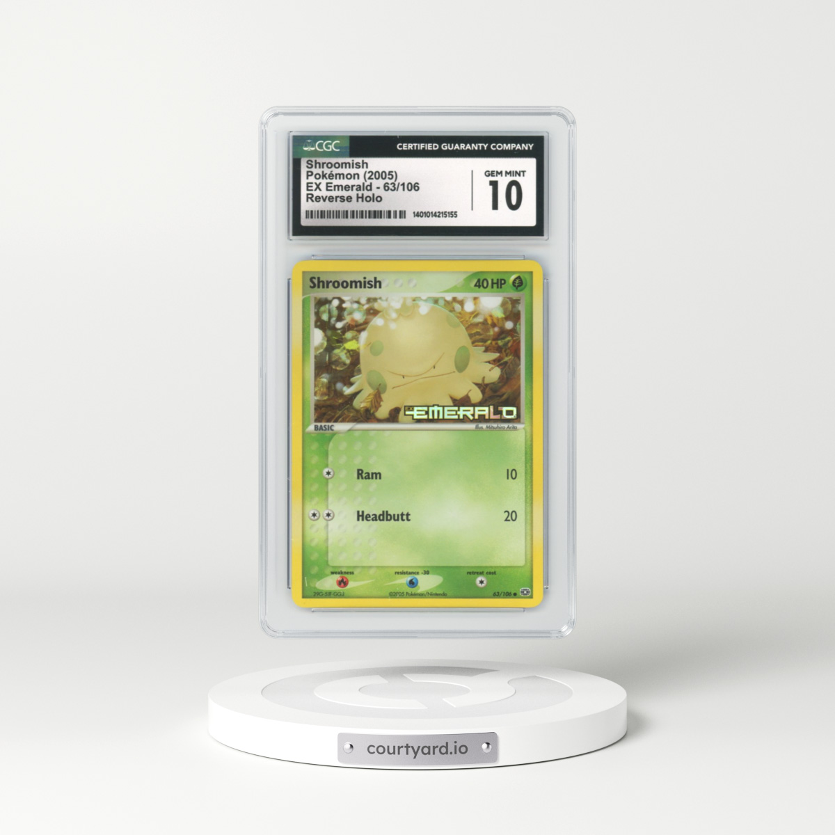 2005 EX Emerald #63 Shroomish - Holo (CGC 10 GEM MINT)