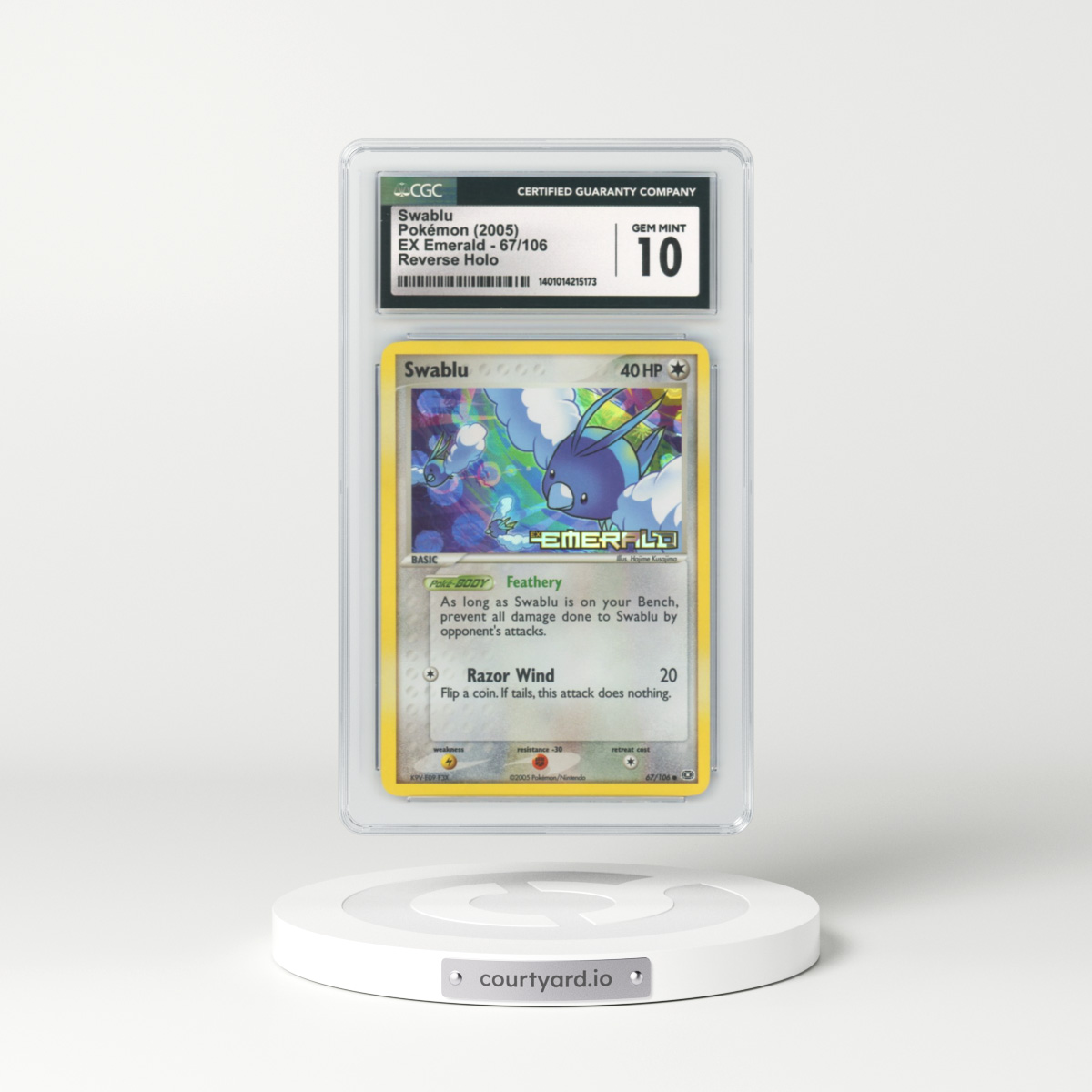 2005 EX Emerald #67 Swablu - Holo (CGC 10 GEM MINT)