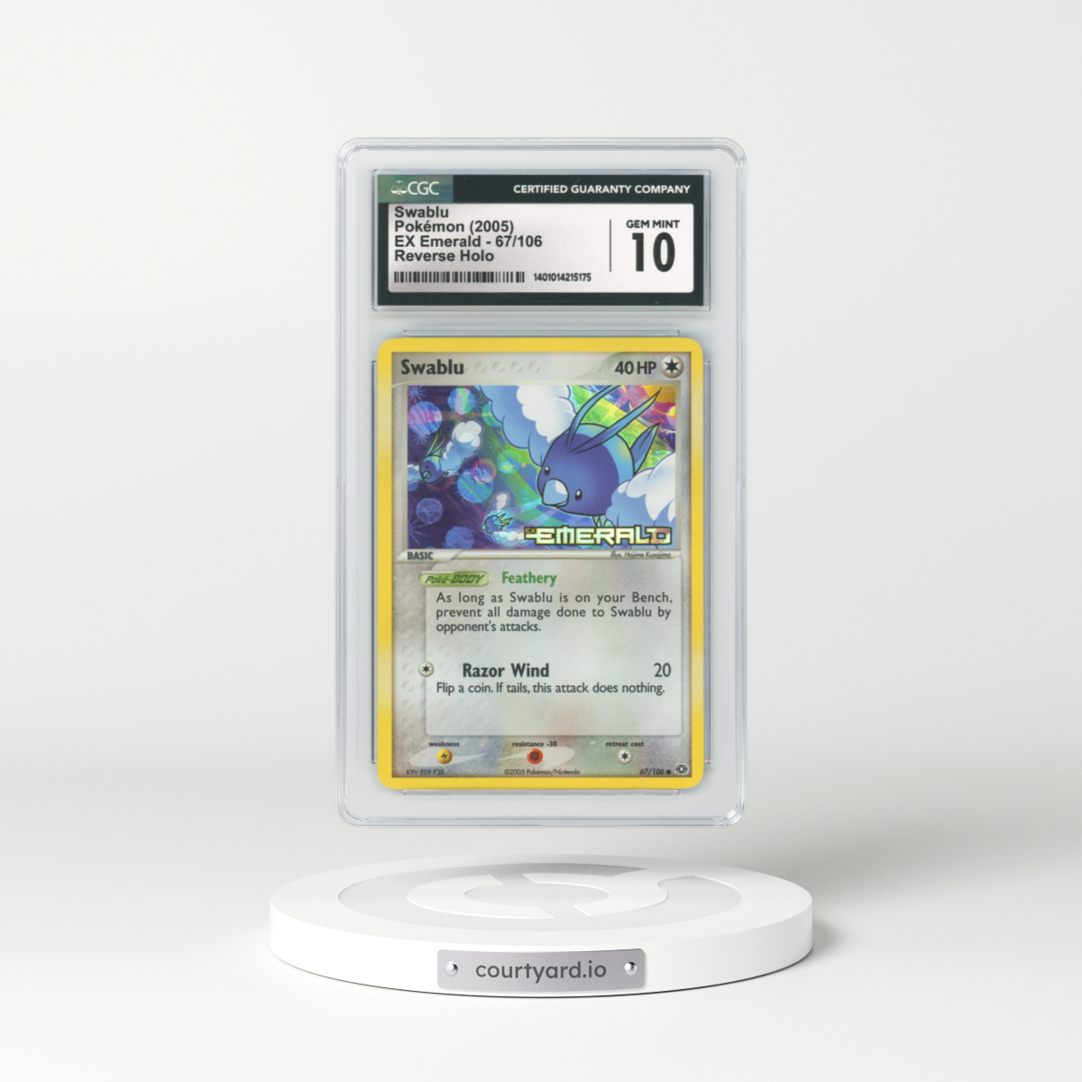 2005 EX Emerald #67 Swablu - Holo (CGC 10 GEM MINT)