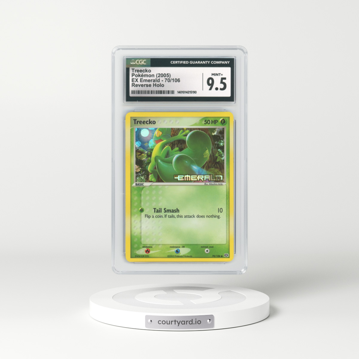 2005 EX Emerald #70 Treecko - Holo (CGC 9.5 MINT+)