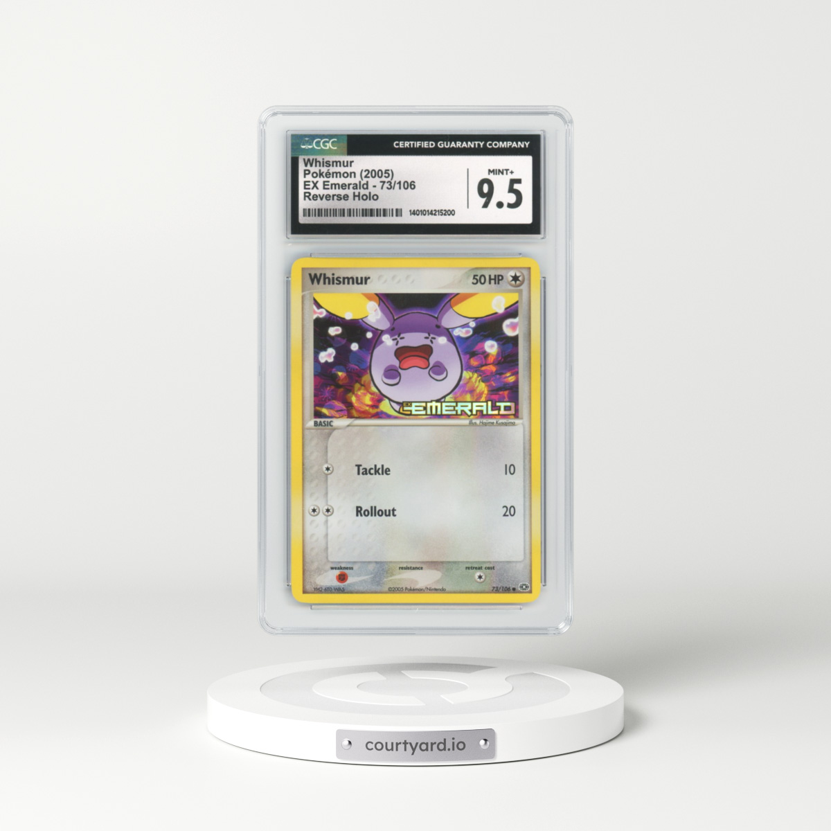 2005 EX Emerald #73 Whismur - Holo (CGC 9.5 MINT+)